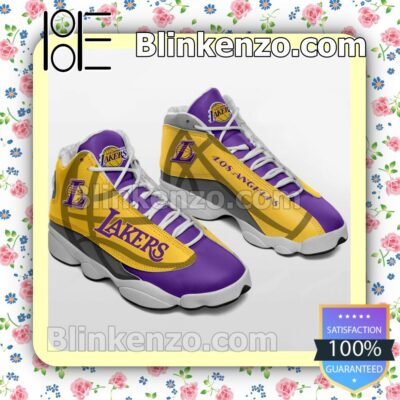 Los Angeles Lakers Team Form Yellow Purple Jordan Running Shoes