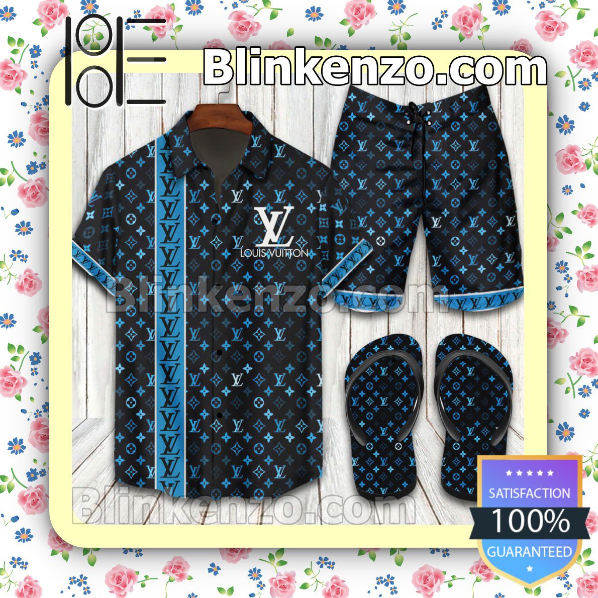 Louis Vuitton 2022 Blue & Black Beach Shorts