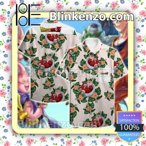 Majin Buu Dragon Ball Z Floral Short Sleeve Shirt