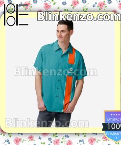 Miami Dolphins Bowling Stripe Short Sleeve Shirts
