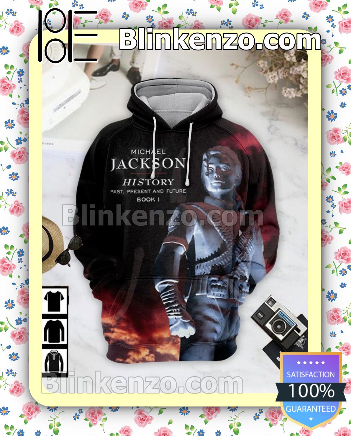 Michael Jackson History Past Present And Future Book I Album Cover Womens Hoodie