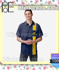 Michigan Wolverines Bowling Stripe Short Sleeve Shirts
