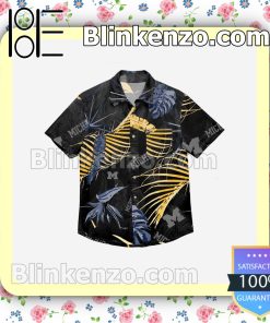 Michigan Wolverines Neon Palm Short Sleeve Shirts a