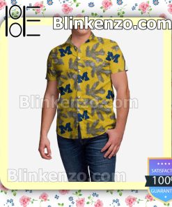 Michigan Wolverines Pinecone Short Sleeve Shirts