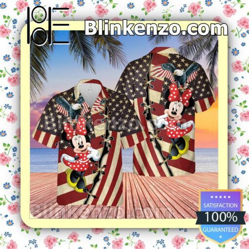 Minnie Mouse 4th July Us Flag Firework Patriot Day Hawaii Shirt