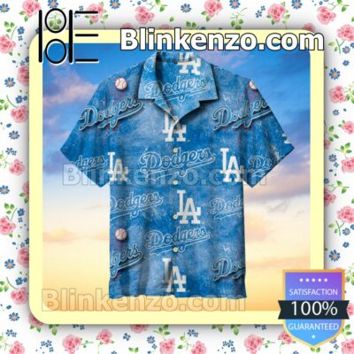 Mlb Los Angeles Dodgers Blue Short Sleeve Shirt