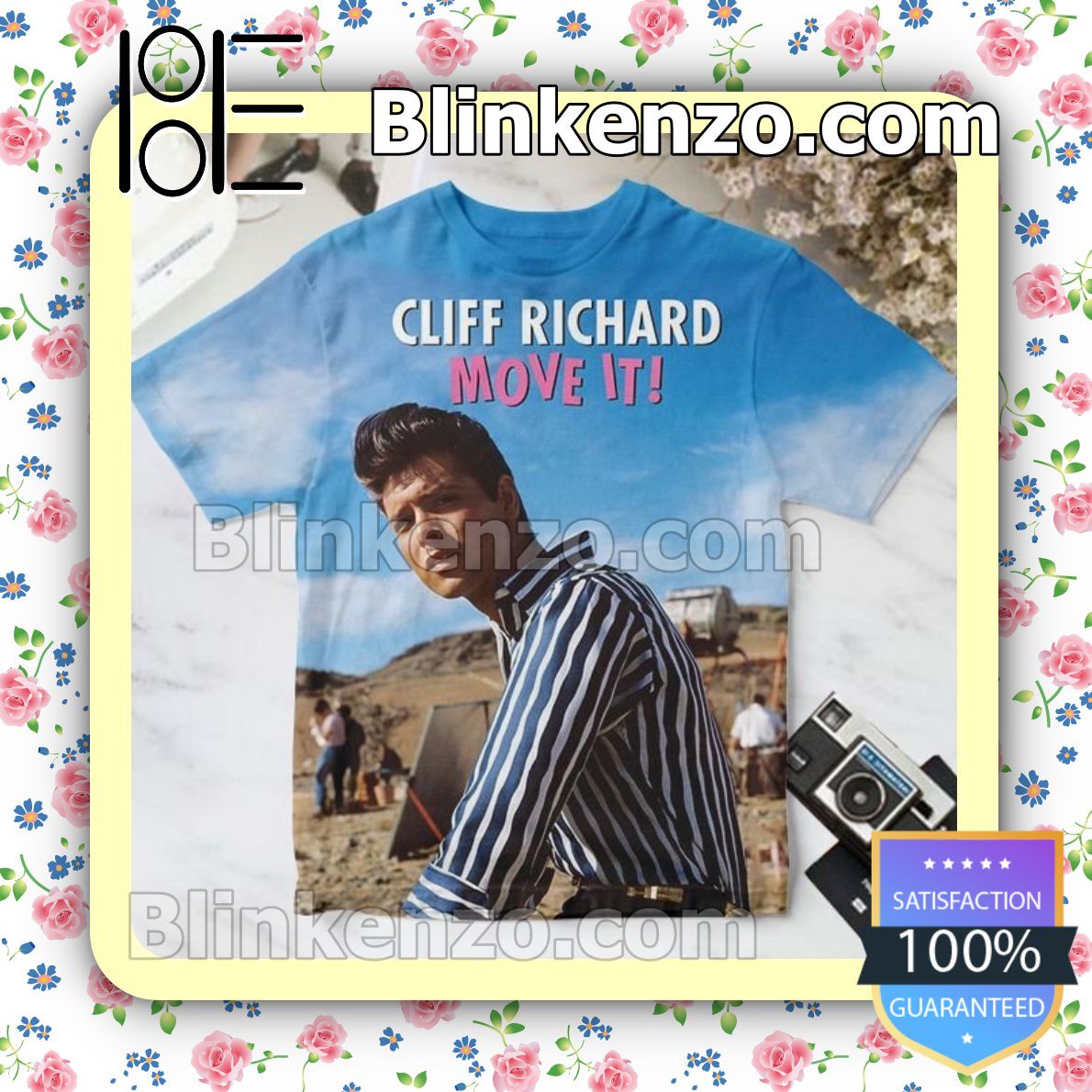 Very Good Quality Move It Song By Cliff Richard Blue Custom Shirt