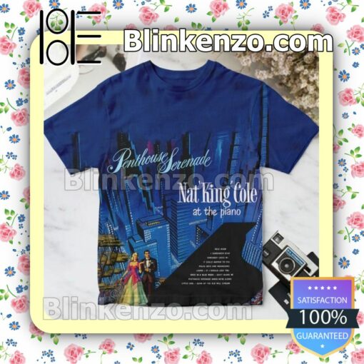 Nat King Cole Penthouse Serenade Album Cover Custom T-Shirt