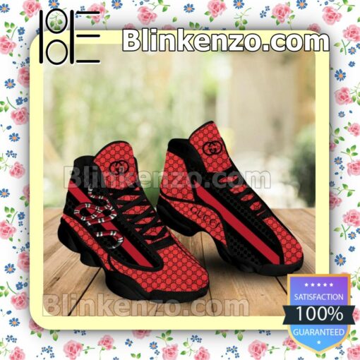 New Gucci Red Black Snake Jordan Running Shoes