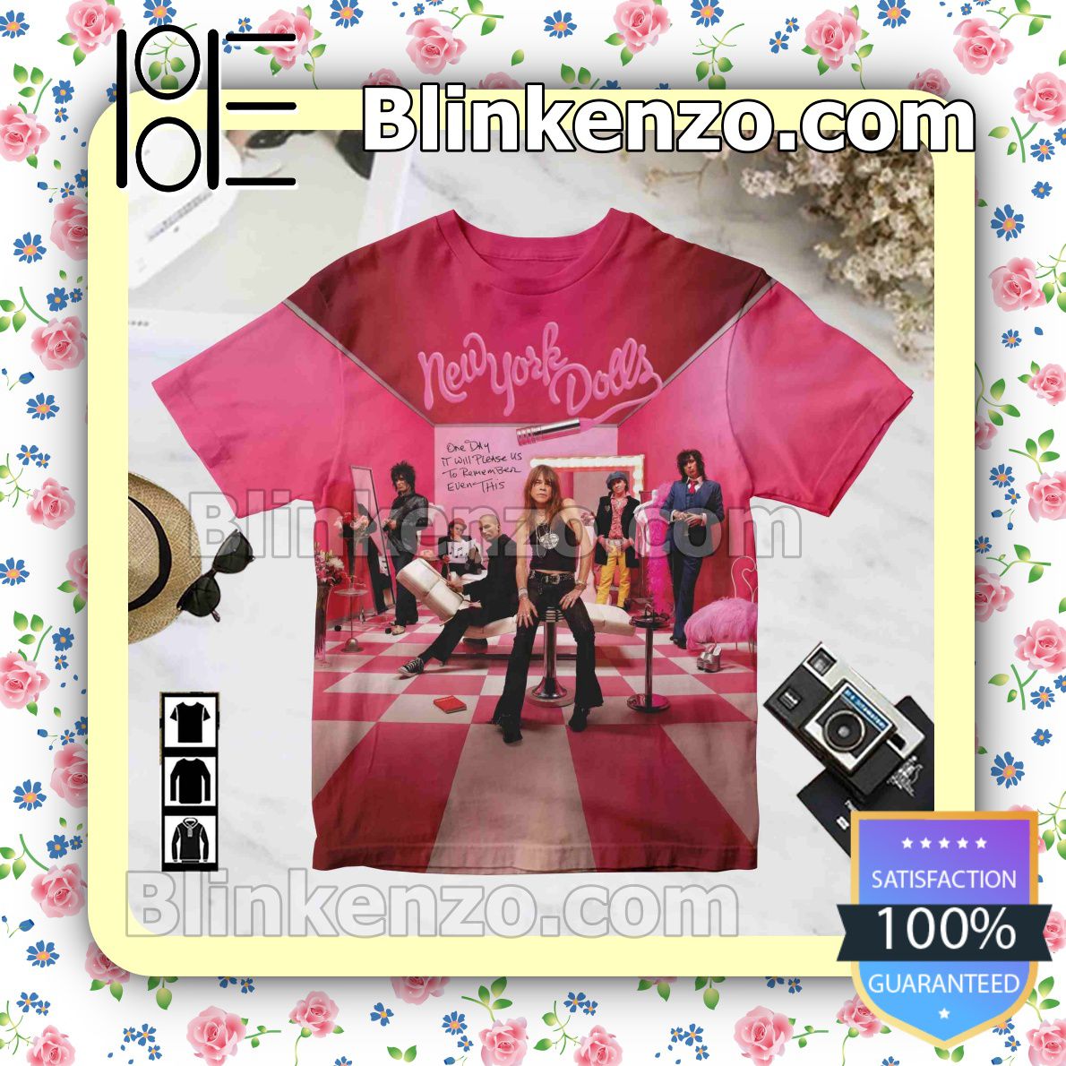 Free New York Dolls One Day It Will Please Us To Remember Even This Album Cover Pink Custom Shirt