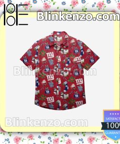 New York Giants Christmas Explosion Short Sleeve Shirts a