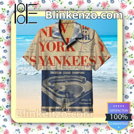 New York Yankees American League Champions Home Of Champions Short Sleeve Shirt
