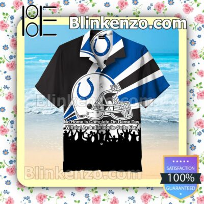 No Home Is Complete On Game Day Without An Indianapolis Colts Flag Short Sleeve Shirt