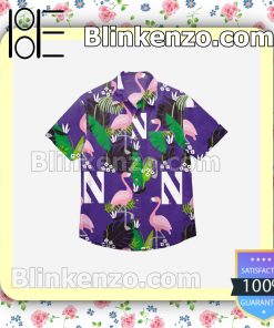 Northwestern Wildcats Floral Short Sleeve Shirts a