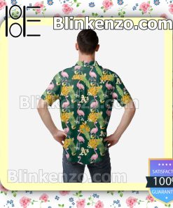 Oakland Athletics Floral Short Sleeve Shirts a
