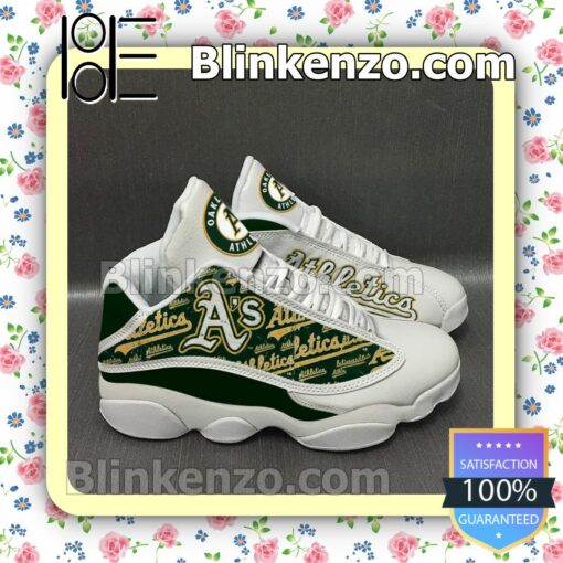 Oakland Athletics White Jordan Running Shoes