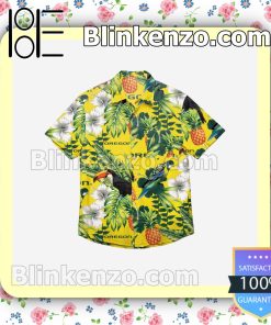 Oregon Ducks Floral Short Sleeve Shirts a
