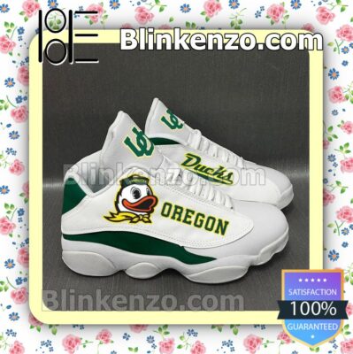 Oregon Ducks White Jordan Running Shoes