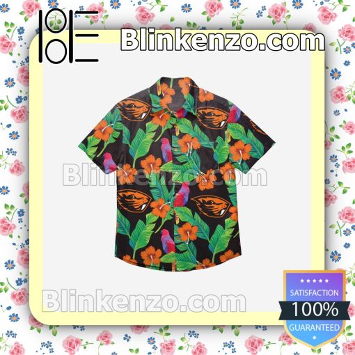 Oregon State Beavers Floral Short Sleeve Shirts a