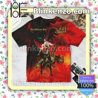 Ozzy Osbourne The Ultimate Sin Album Cover Red Birthday Shirt