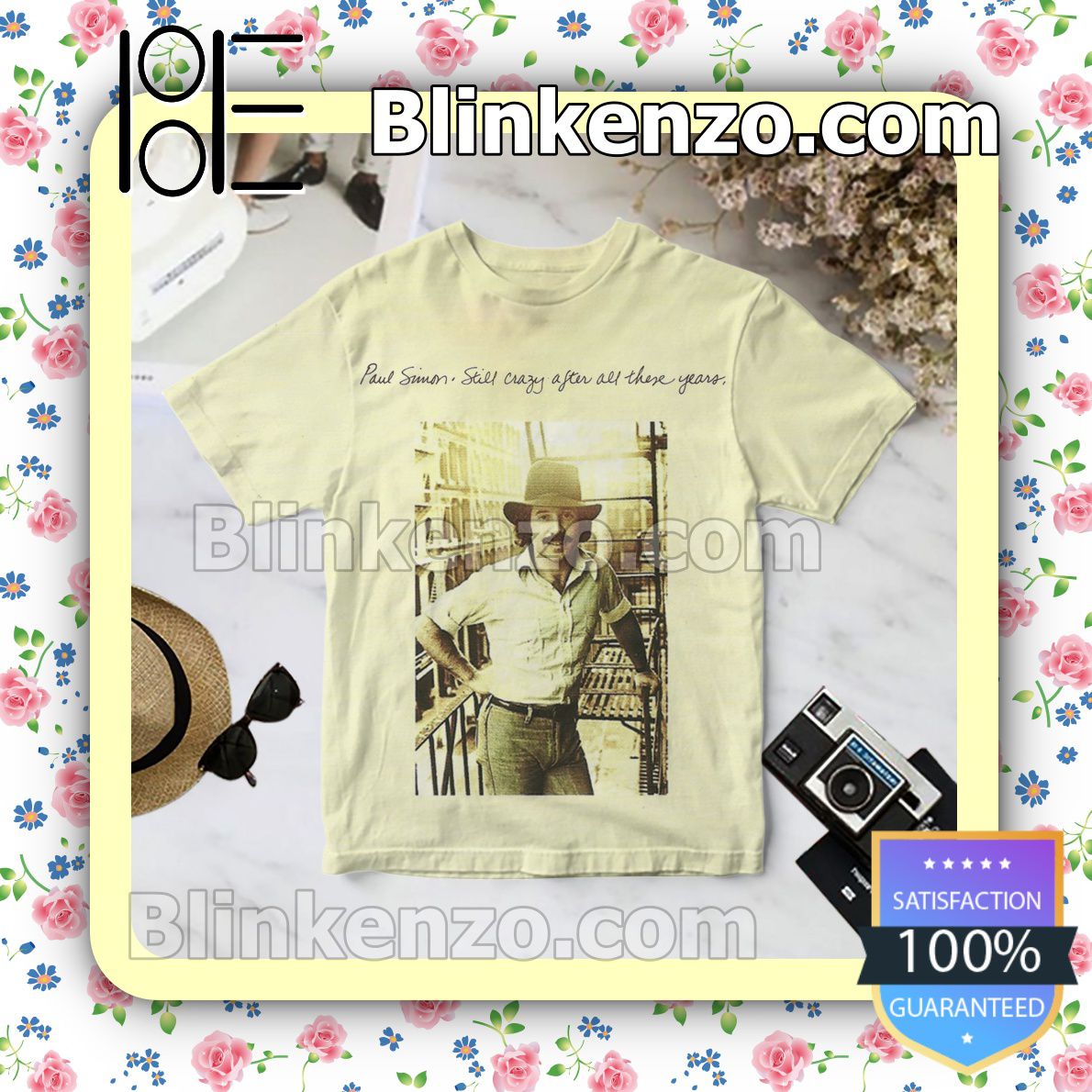 Vibrant Paul Simon Still Crazy After All These Years Album Cover Custom Shirt