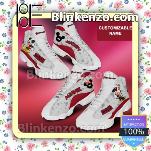 Personalized Mickey Mouse And Minnie Mouse Shoes Premium Couple Jordan Running Shoes