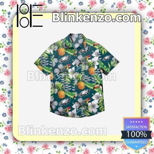 Philadelphia Eagles Floral Short Sleeve Shirts a