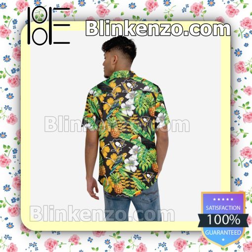Pittsburgh Penguins Floral Short Sleeve Shirts a