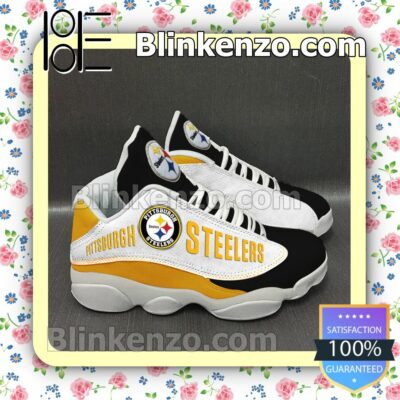 Pittsburgh Steelers Black White Jordan Running Shoes