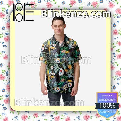 Pittsburgh Steelers Floral Short Sleeve Shirts