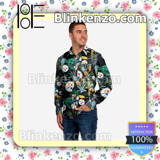 Pittsburgh Steelers Long Sleeve Floral Short Sleeve Shirts