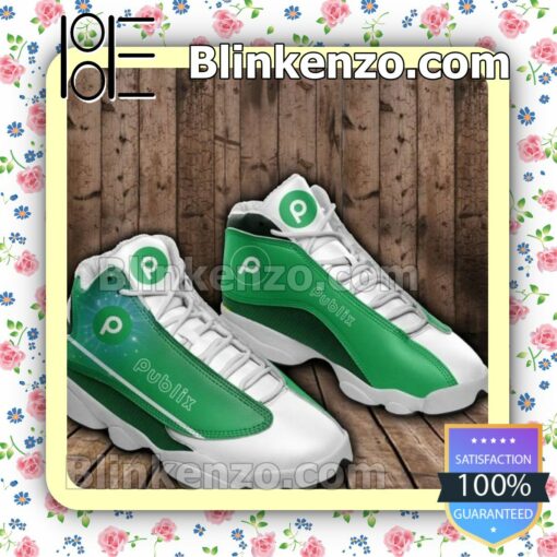 Publix White Green Jordan Running Shoes