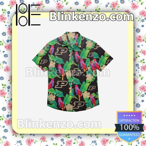 Purdue Boilermakers Floral Short Sleeve Shirts a