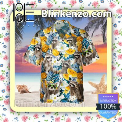 Raccoon Summer Hawaii Shirt