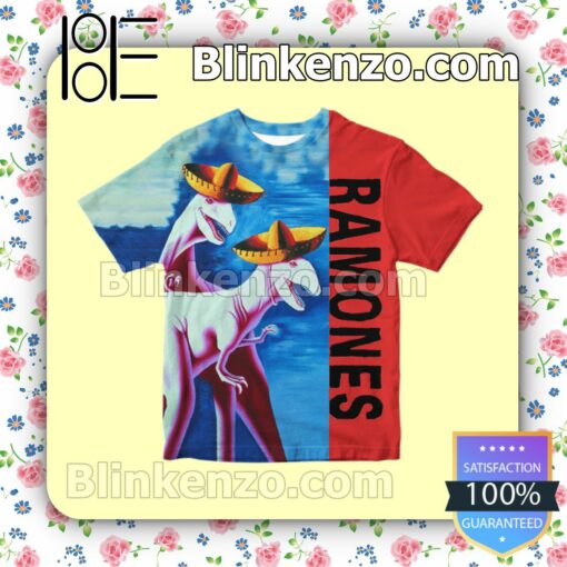 Ramones Adios Amigos Album Cover Blue Gift Shirt