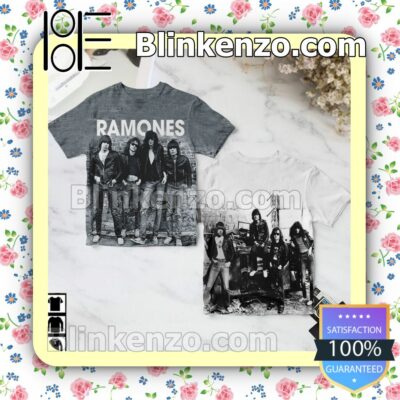 Ramones The Debut Studio Album Cover Mix Grey And White Birthday Shirt