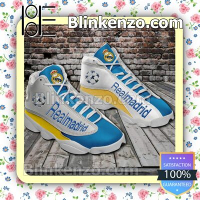 Real Madrid Blue Yellow Jordan Running Shoes