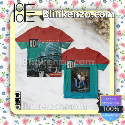 Reo Speedwagon Wheels Are Turnin' Album Cover Mix Green And Red Birthday Shirt