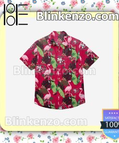 San Francisco 49ers Floral Short Sleeve Shirts a