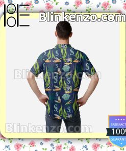 Seattle Mariners Floral Short Sleeve Shirts a