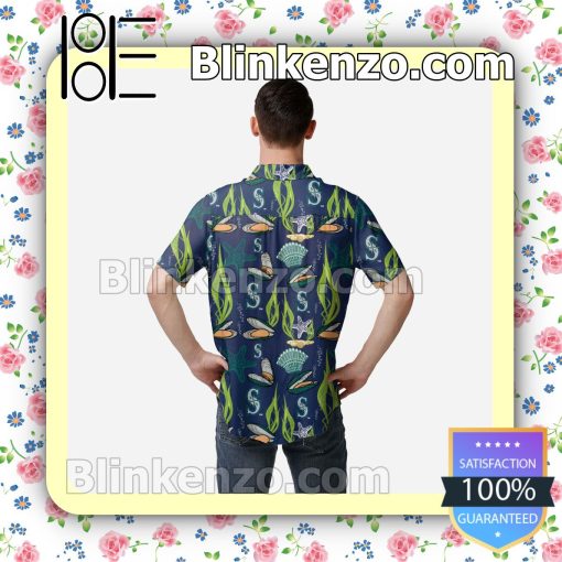 Seattle Mariners Floral Short Sleeve Shirts a