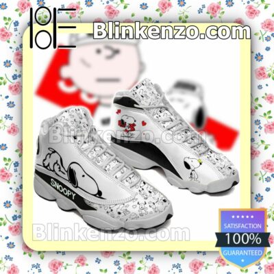 Snoopy Gray Jordan Running Shoes