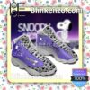 Snoopy Purple Jordan Running Shoes