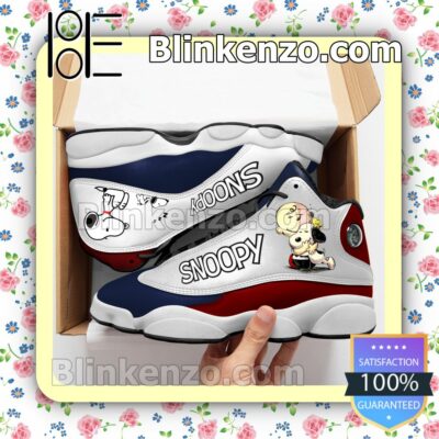 Snoopy White Red Jordan Running Shoes