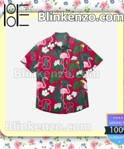 Stanford Cardinal Floral Short Sleeve Shirts a
