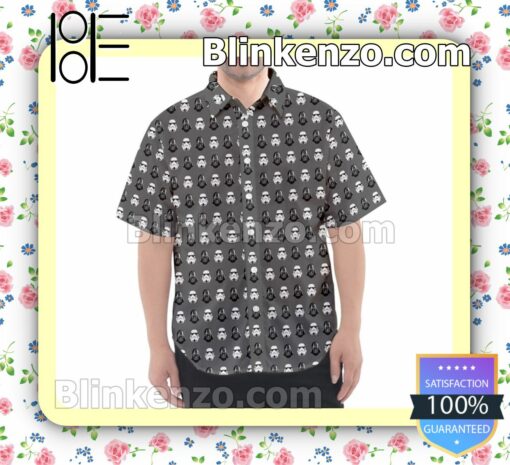 Star Wars Print Button Up Hawaii Shirt