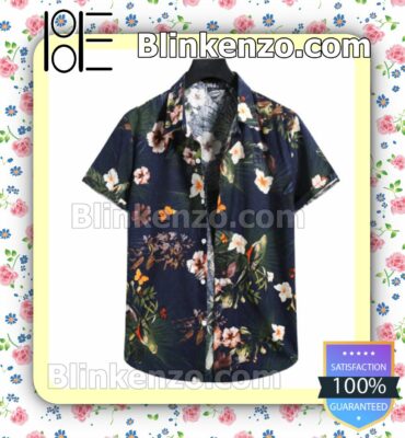 Summer Floral Print Beach Shirts Hawaii Shirt