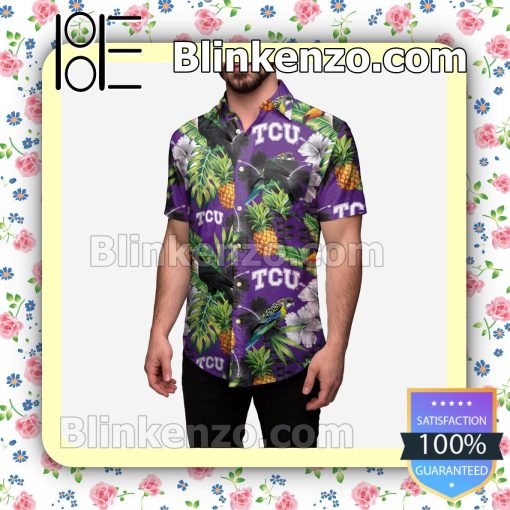 TCU Horned Frogs Floral Short Sleeve Shirts