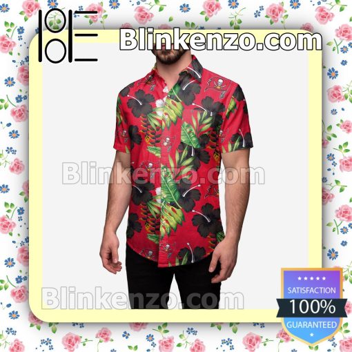 Tampa Bay Buccaneers Floral Short Sleeve Shirts