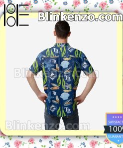 Tampa Bay Rays Floral Short Sleeve Shirts a